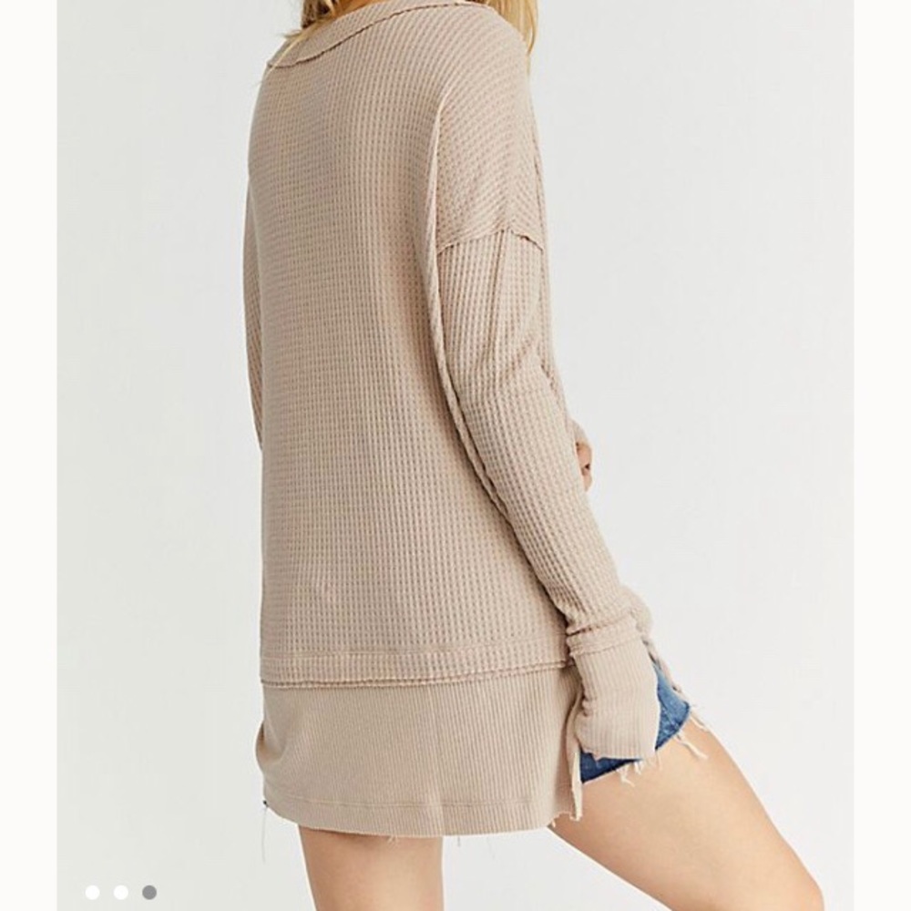 ✅SOLD NWT Free People Thermal Sand Size S - Picture 2 of 5